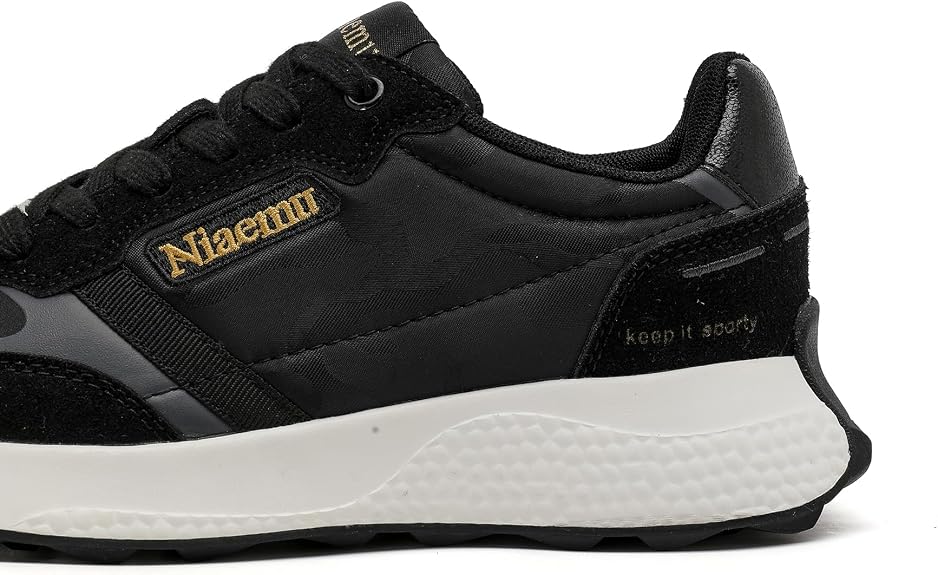 Sneakers for Women Lightweight Lace-Up Shoes for Women Non-Slip Artificial Leather TPR Outsole Walking Shoes Tennis Running Fashion Sneakers